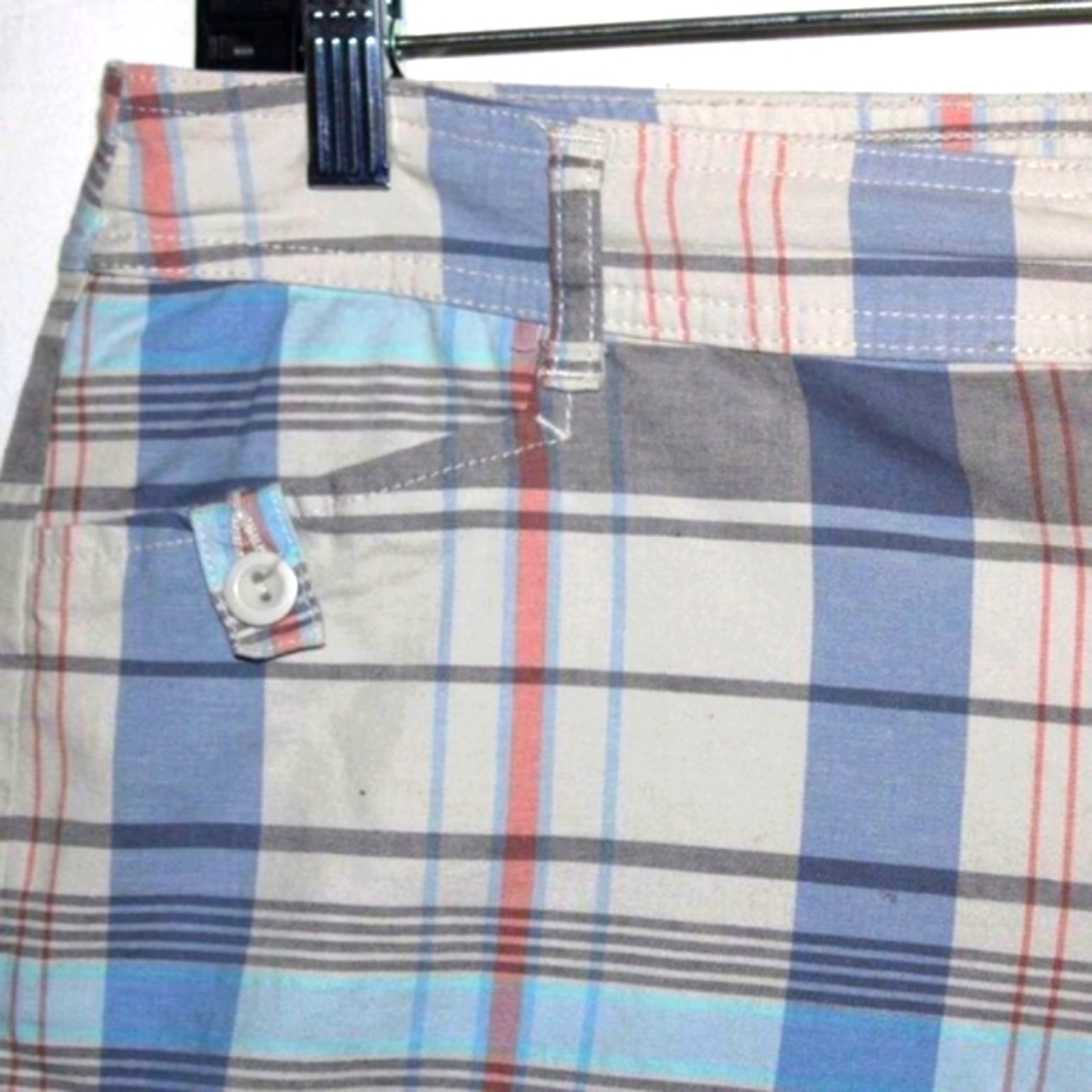 St. John's Bay Plaid Bermuda Shorts 12 Pre-Owned Coastal Grandma Stretch Casual - Picture 4 of 7